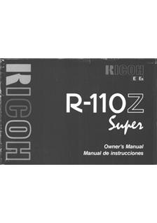 Ricoh R 110 Z Super manual. Camera Instructions.